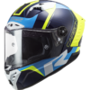 LS2 FF805 Thunder C Racing1 Gloss Blue Hi-Viz Yellow - Image 2