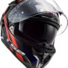 LS2 FF327 Challenger Galactic Gloss Blue Fluo Orange Helmet - Image 2