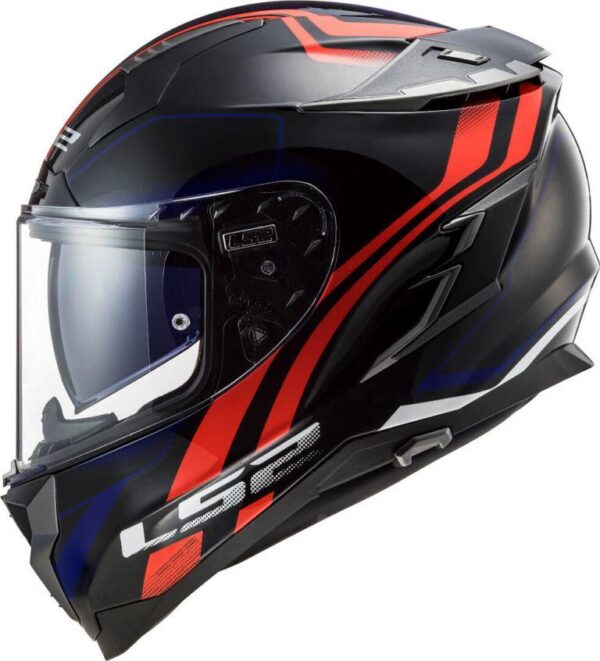 LS2 FF327 Challenger Galactic Gloss Blue Fluo Orange Helmet