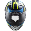 LS2 FF805 Thunder C Racing1 Gloss Blue Hi-Viz Yellow - Image 4