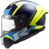 LS2 FF805 Thunder C Racing1 Gloss Blue Hi-Viz Yellow - Image 5