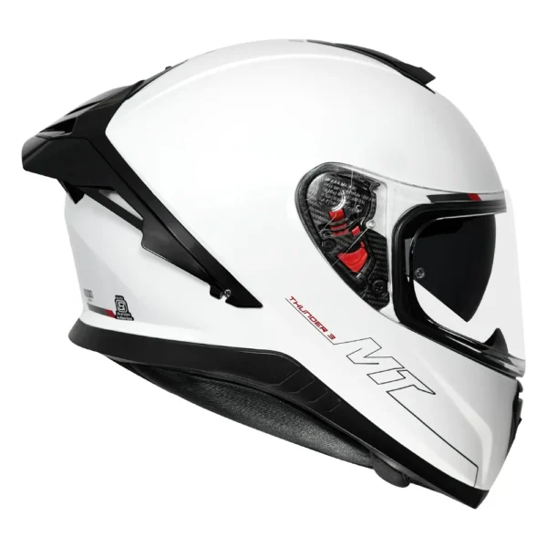 MT Thunder3 Pro Solid White Helmet